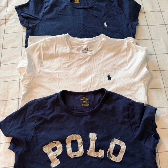 Polo Ralph Lauren Tops - Polo by Ralph Lauren Navy and White T-Shirts